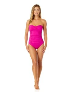 Women's Live In Color Twist Front Shirred One Piece Swimsuit(Womens Live In Color Twist Front Shirred One Piece Swimsuit 20) -Anne Cole Store MYMO00501 HBCU 600