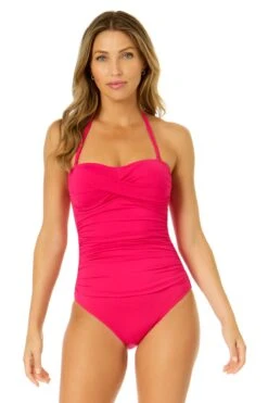 Women's Live In Color Twist Front Shirred One Piece Swimsuit(Womens Live In Color Twist Front Shirred One Piece Swimsuit 2) 12 Women's Live In Color Twist Front Shirred One Piece Swimsuit(Womens Live In Color Twist Front Shirred One Piece Swimsuit 2) -Anne Cole Store MYMO00501 MAGE 2282 1