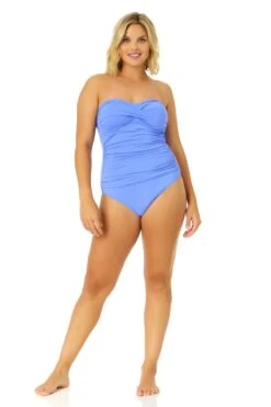 Women's Live In Color Twist Front Shirred One Piece Swimsuit(Womens Live In Color Twist Front Shirred One Piece Swimsuit 3) -Anne Cole Store MYMO00501 PERI L10 2820
