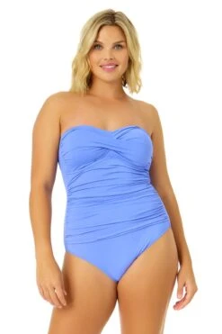 Women's Live In Color Twist Front Shirred One Piece Swimsuit(Womens Live In Color Twist Front Shirred One Piece Swimsuit 3) -Anne Cole Store MYMO00501 PERI L10 2820 1