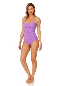 Women's Live In Color Twist Front Shirred One Piece Swimsuit(Womens Live In Color Twist Front Shirred One Piece Swimsuit 10) 8 Women's Live In Color Twist Front Shirred One Piece Swimsuit(Womens Live In Color Twist Front Shirred One Piece Swimsuit 10) -Anne Cole Store MYMO00501 PUHR 1195