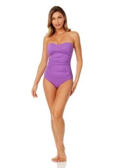 Women's Live In Color Twist Front Shirred One Piece Swimsuit(Womens Live In Color Twist Front Shirred One Piece Swimsuit 10) 11 Women's Live In Color Twist Front Shirred One Piece Swimsuit(Womens Live In Color Twist Front Shirred One Piece Swimsuit 10) -Anne Cole Store MYMO00501 PUHR 1217