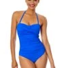 Women's Live In Color Twist Front Shirred One Piece Swimsuit(Womens Live In Color Twist Front Shirred One Piece Swimsuit 15) -Anne Cole Store MYMO00501 ROY RoyalBlue 568 FRONT