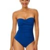 Women's Live In Color Twist Front Shirred One Piece Swimsuit(Womens Live In Color Twist Front Shirred One Piece Swimsuit 17)