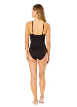 Women's Live In Color Shirred Lingerie Maillot One Piece(Anne Cole Shirred Lingerie Maillot One Piece 1) -Anne Cole Store MYMO05701 BLK NoireBlack 249