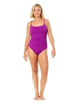 Women's Live In Color Shirred Lingerie Maillot One Piece(Womens Live In Color Shirred Lingerie Maillot One Piece 7) -Anne Cole Store MYMO05701 FUSC FUCHSIA 2054