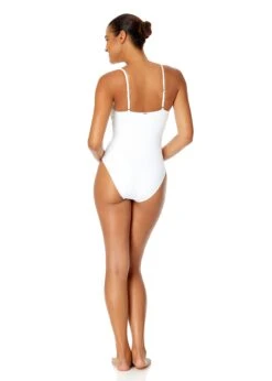 Women's Live In Color Shirred Lingerie Maillot One Piece(Anne Cole Shirred Lingerie Maillot One Piece 1) -Anne Cole Store MYMO05701 WHT White 857