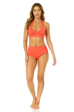 Women's Live In Color Halter Bikini Top(Womens Live In Color Halter Bikini Top) -Anne Cole Store MYMT10001 MYMB36001 CRKS 3074