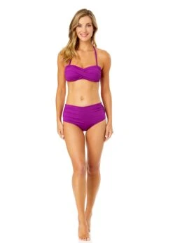 Women's Live In Color Twist Bandeau Bikini Top(Womens Live In Color Twist Bandeau Bikini Top 2) -Anne Cole Store MYMT10101 FUSC FUCHSIA MYMB36001 FUSC 1419 01ad20f7 fa73 4733 b1a4 f9b6f4f50b31