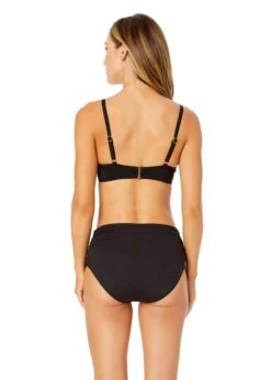 Women's Live In Color V Wire Underwire Bikini Top(Womens Live In Color V Wire Underwire Bikini Top 3) -Anne Cole Store MYMT11001 BLK MYMB36001 BLK 084 BACK