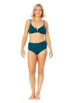 Women's Live In Color V Wire Underwire Bikini Top(Womens Live In Color V Wire Underwire Bikini Top 4) 6 Women's Live In Color V Wire Underwire Bikini Top(Womens Live In Color V Wire Underwire Bikini Top 4) -Anne Cole Store MYMT11001 HUNTR HunterGreen MYMB36001 HUNTR 1866