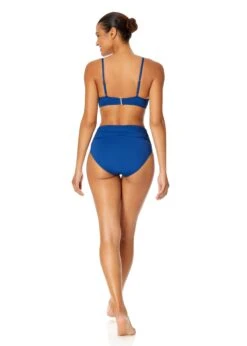 Women's Live In Color V Wire Underwire Bikini Top(Womens Live In Color V Wire Underwire Bikini Top 6) -Anne Cole Store MYMT11001 SLB Slate Blue MYMB36001 SLB Slate Blue 1815