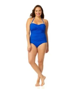 Women's Live In Color Twist Front Bandeaukini Swim Top(Womens Live In Color Twist Front Bandeaukini Swim Top 21) -Anne Cole Store MYMT25001 AZUR MYMB36001 AZUR 231