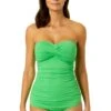 Women's Live In Color Twist Front Bandeaukini Swim Top(Womens Live In Color Twist Front Bandeaukini Swim Top 7) -Anne Cole Store MYMT25001 MYMB36001 APP 707 1