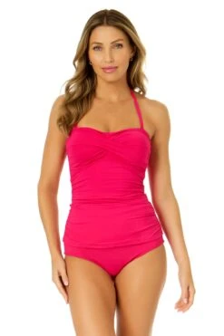 Women's Live In Color Twist Front Bandeaukini Swim Top(Womens Live In Color Twist Front Bandeaukini Swim Top 2) 12 Women's Live In Color Twist Front Bandeaukini Swim Top(Womens Live In Color Twist Front Bandeaukini Swim Top 2) -Anne Cole Store MYMT25001 MYMB36001 MAGE 1527 1