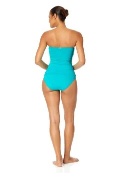 Women's Live In Color Twist Front Bandeaukini Swim Top(Womens Live In Color Twist Front Bandeaukini Swim Top 15) -Anne Cole Store MYMT25001 SEGR Seafoam Green MYMB36001 SEGR 2904