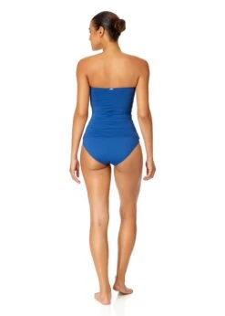 Women's Live In Color Twist Front Bandeaukini Swim Top(Womens Live In Color Twist Front Bandeaukini Swim Top 16) 11 Women's Live In Color Twist Front Bandeaukini Swim Top(Womens Live In Color Twist Front Bandeaukini Swim Top 16) -Anne Cole Store MYMT25001 SLB Slate Blue MYMB36001 SLB Slate Blue 2095
