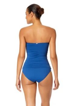 Women's Live In Color Twist Front Bandeaukini Swim Top(Womens Live In Color Twist Front Bandeaukini Swim Top 16) 8 Women's Live In Color Twist Front Bandeaukini Swim Top(Womens Live In Color Twist Front Bandeaukini Swim Top 16) -Anne Cole Store MYMT25001 SLB SlateBlue MYMB36001 SLB SlateBlue 2095 BACK