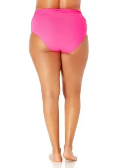 Women's Plus Size Live In Color High Waisted Shirred Bottom(Womens Plus Size Live In Color High Waisted Shirred Bottom 2) -Anne Cole Store MYPB36001 PPCH 1943