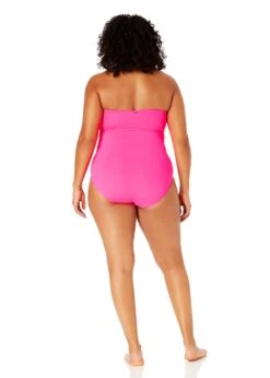 Women's Plus Size Live In Color Twist Front Shirred One Piece Swimsuit(Womens Plus Size Live In Color Twist Front Shirred One Piece Swimsuit) -Anne Cole Store MYPO00501 PPCH 1988