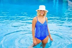 Women's Denim Dot Easy Triangle Tankini Swim Top(Womens Denim Dot Easy Triangle Tankini Swim Top) -Anne Cole Store SHOT 18 1178