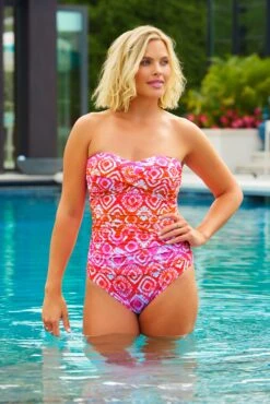 Women's Tie Dye Foulard Twist Front Shirred One Piece Swimsuit(Womens Tie Dye Foulard Twist Front Shirred One Piece Swimsuit) -Anne Cole Store SHOT 20 1333