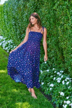 Women's Gradient Floral Smocked Shoulder Tie Dress Cover Up(Womens Gradient Floral Smocked Shoulder Tie Dress Cover Up) 7 Women's Gradient Floral Smocked Shoulder Tie Dress Cover Up(Womens Gradient Floral Smocked Shoulder Tie Dress Cover Up) -Anne Cole Store resizegradientfloraldress