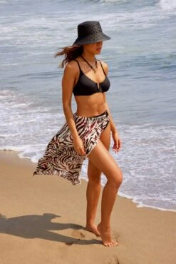 Women's Tiger Dance Ring Sarong Skirt Swimsuit Cover Up(Womens Tiger Dance Ring Sarong Skirt Swimsuit Cover Up) -Anne Cole Store tigersarong1